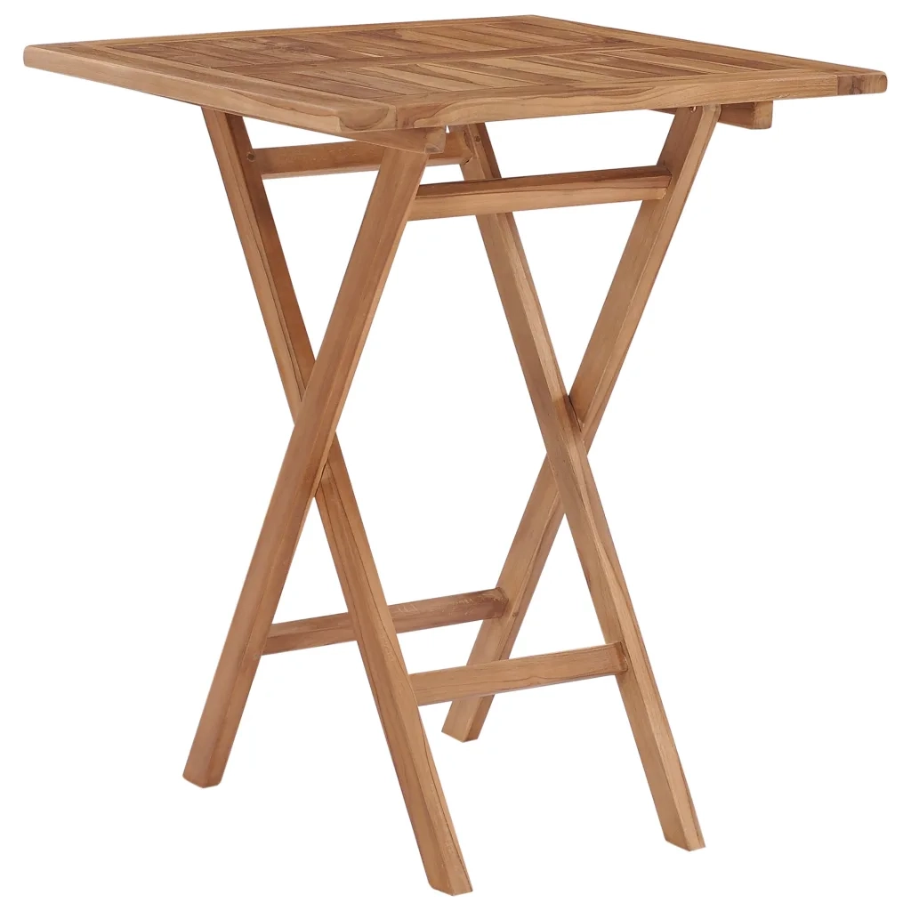 Tavolo da Giardino | Tavolino da esterno Pieghevole 60x60x75 cm in Massello di Teak