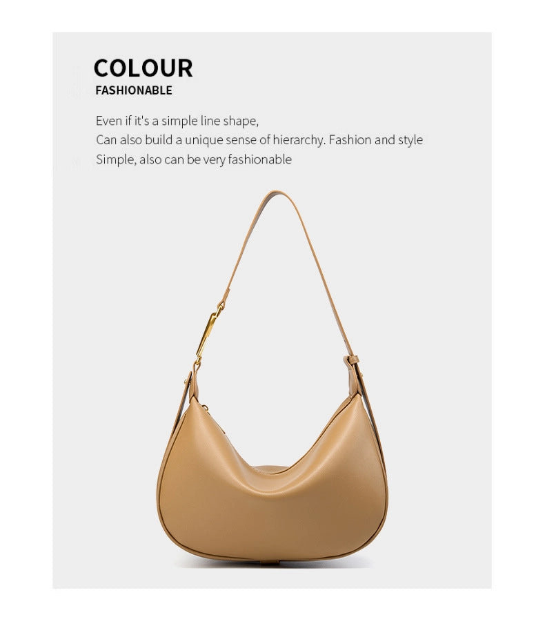 Borsa a tracolla da donna in vera pelle, colore bronzo.