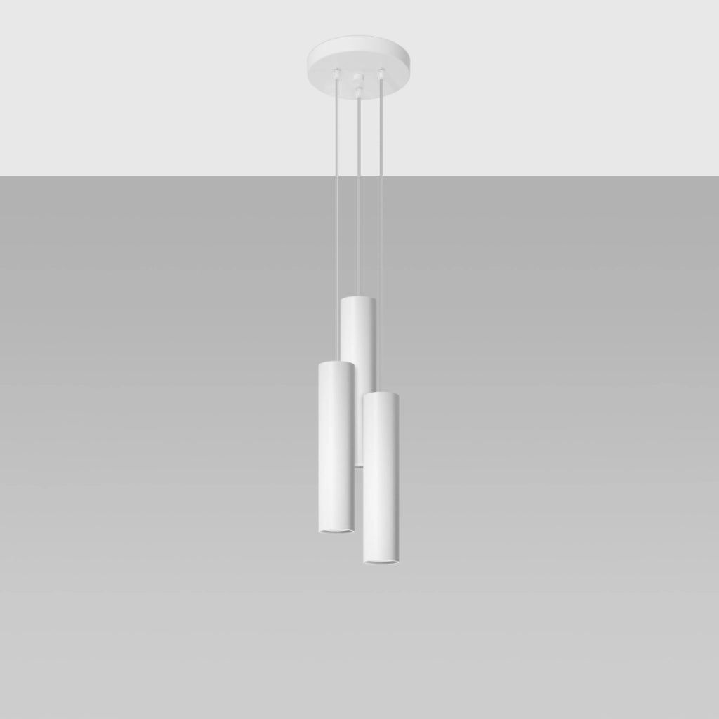 Lampada da parete a sospensione in acciaio Lagos verde oceano 3x GU10 LED Max 10W Bianco
