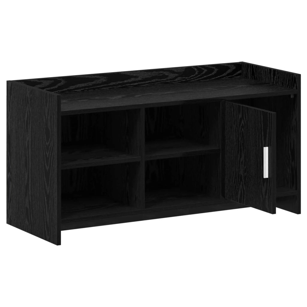 Mobile per scarpe con porta Rovere Nero 100 x 39,5 x 51 cm 8011356