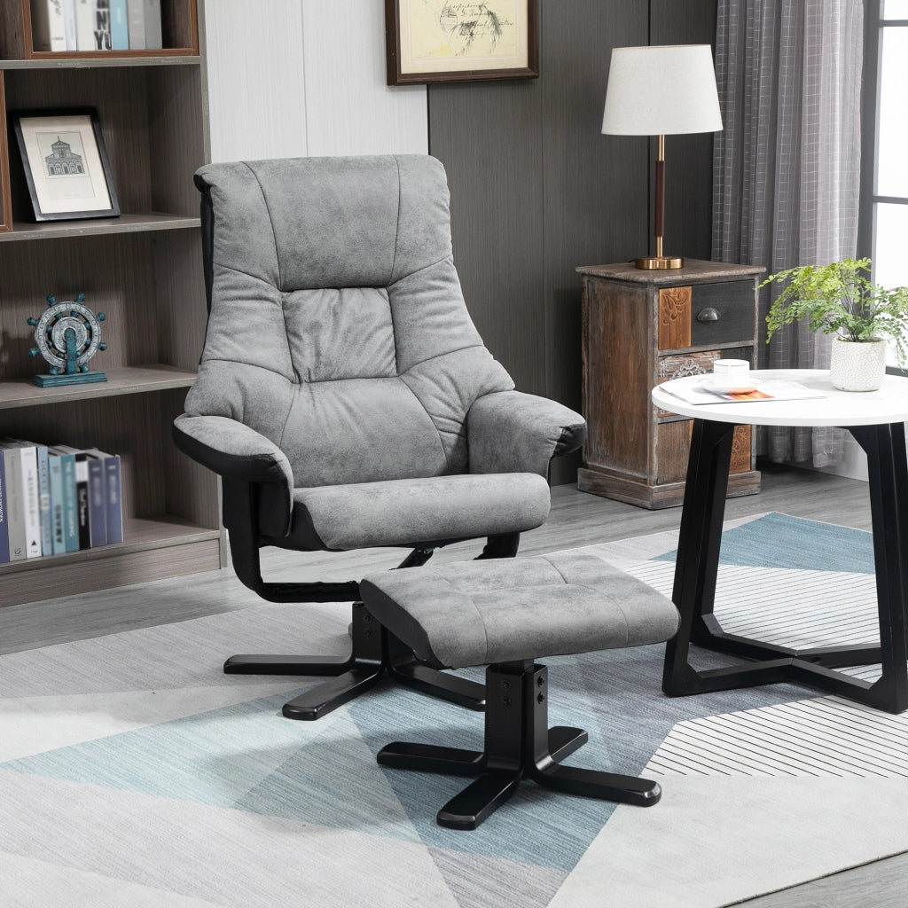 POLTRONA girevole reclinabile 78x82,5x109 cm grigio