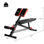 EasyComfort Panca Piana Palestra, Panca Pesi Regolabile per Allenamento a Casa, Panca Palestra Multifunzione con 1 Regolazione Piana e 2 Reclinazioni, 4 Regolazioni del Piede, Nero