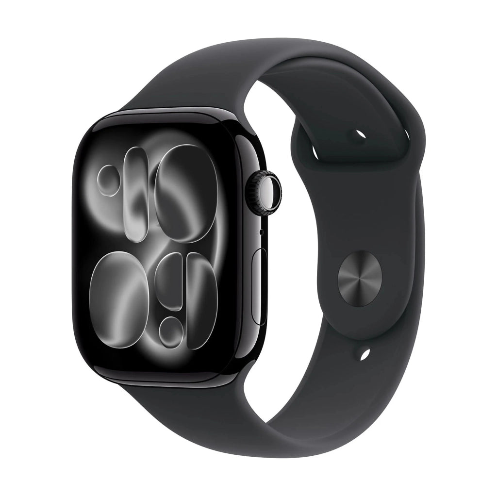 Aw s11 gps 46mm jet black aluminium case with black sport band - s/m - MEUW4QL/A