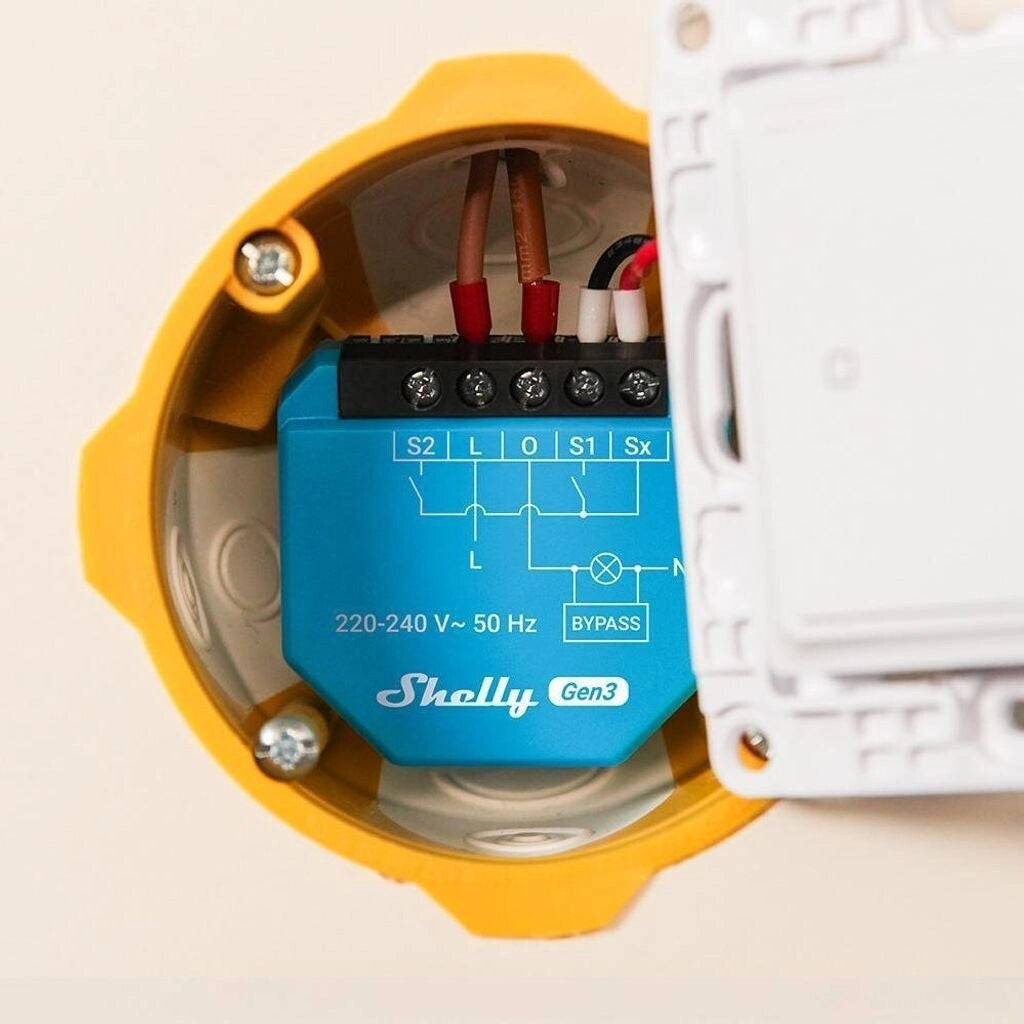 Shelly 2L Gen3 - Relè Smart per Luci Senza Neutro - Confezione da 4 Pezzi