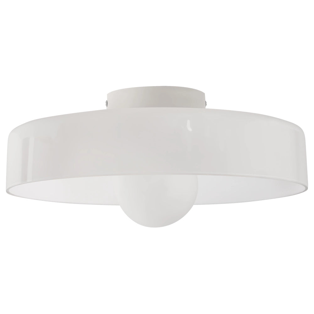 Lampada da soffitto con paralume in vetro bianco Apparecchio di illuminazione ad incasso per soffitti bassi