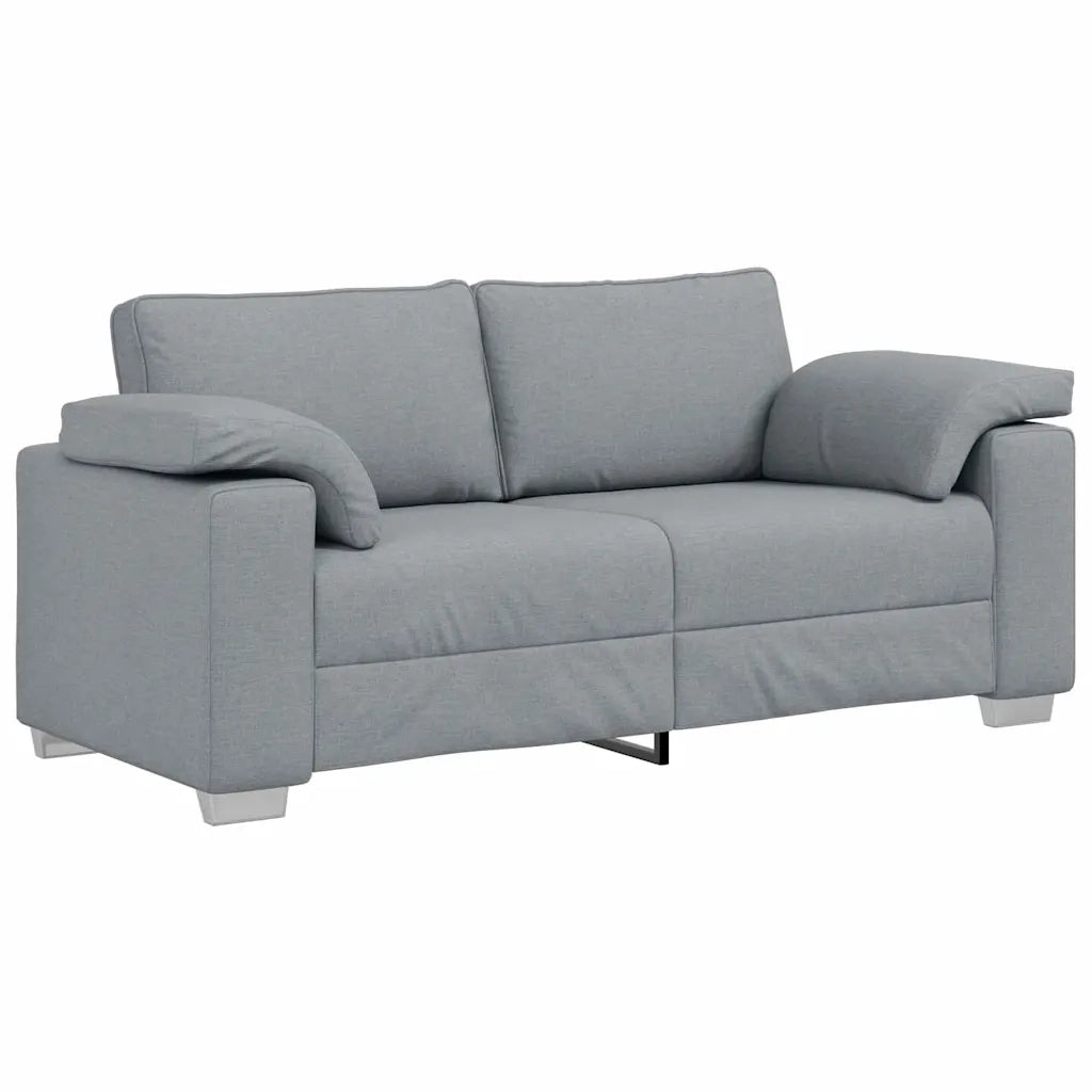 Divano a due posti Grigio chiaro 180 cm Tessuto 4105227