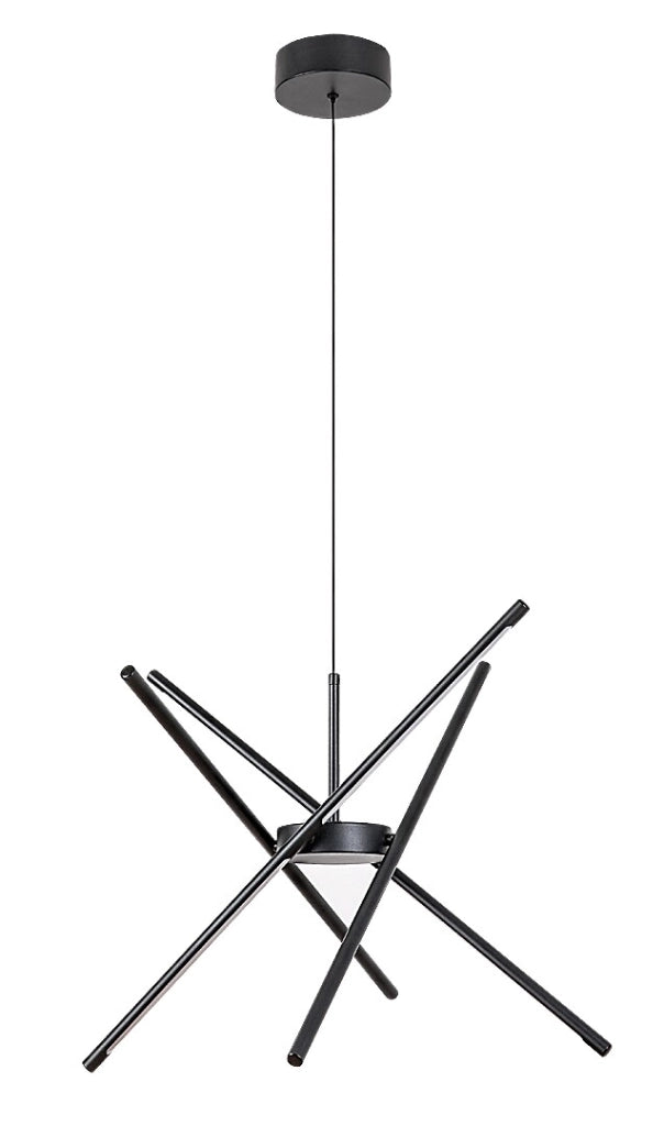 Lampadario LED Rabalux Henli2 nero 40W 3000K moderno Ø66