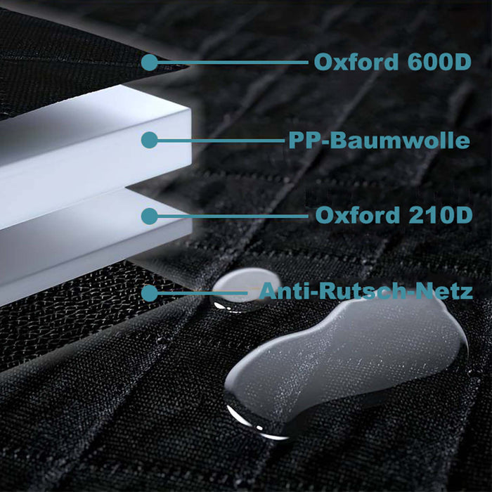 Fudajo Coprisedile posteriore auto per cani 137x147cm Protezione divisibile con zip per sedile