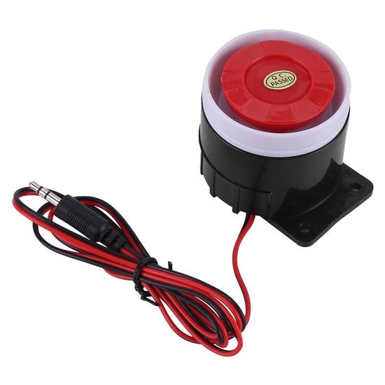 Alarme Acustico Mini 12V Con Altoparlante 110dB - Sistema di Allarme - Alarme di Sicurezza per Casa Ufficio Magazzino Garage