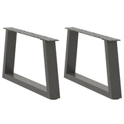Gambe per Tavolino da CaffÃ¨ a Forma di V 2 pz Antracite 60x(30-31,3) cm Acciaio