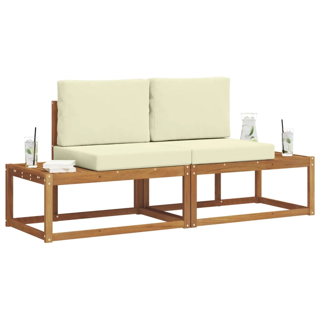 Set di divani da esterno con cuscino 2 pcs Naturale