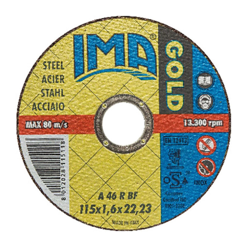 IMA DISCO P/FERRO GOLD PIANO D 115X1,6 MM IMA 50 PZ