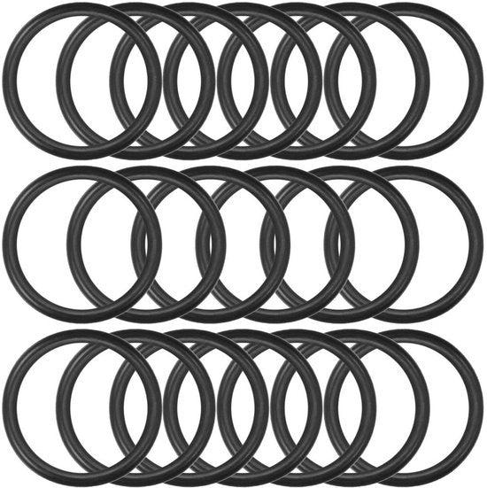 Afdichting O-ring 34 x 27 x 3,5 mm - Set da 20 - Gomma nitrile - Per dispenser acqua, pompa per piscina, connessione rapida - Anelli di gomma per tubi metrici - Adattatore di sostituzione