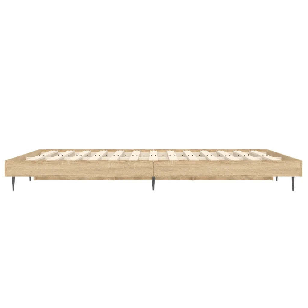 Letto matrimoniale | Letto per adulti | Giroletto senza Materasso Rovere Sonoma 120x190cm in Truciolato