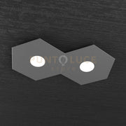HEXAGON APPLIQUE-PLAFONIERA 2 LUCI GRIGIO ANTRACITE 1142-2L-GA