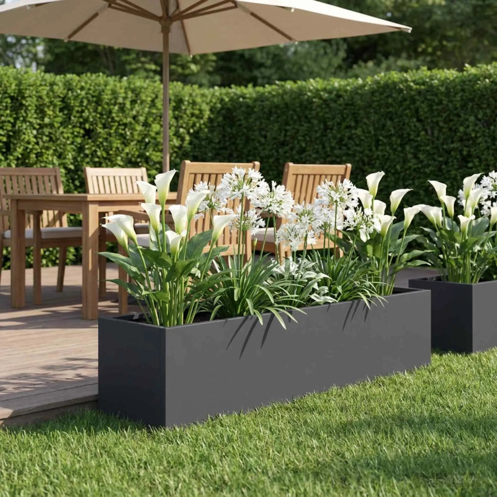 Vaso da giardino Antracite 100 x 20 x 20 cm 8005180