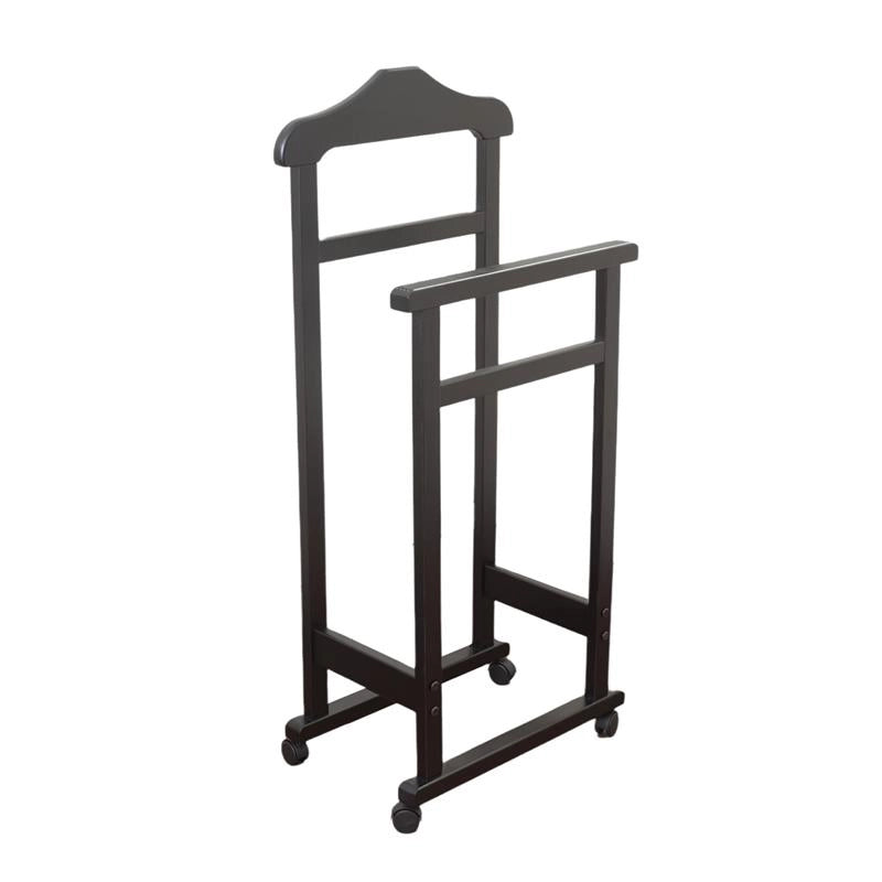 INDOSSATORE APPENDIABITI DA CAMERA IN LEGNO DI FAGGIO NERO 44 X 25 X 98 H