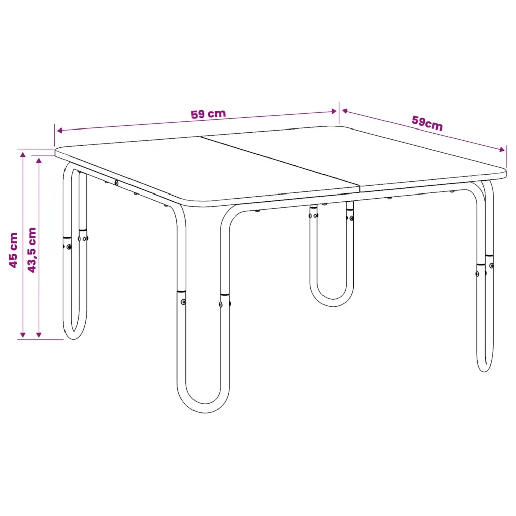 Tavolino da salotto Rovere Sonoma 59 x 59 x 45 cm 8007710