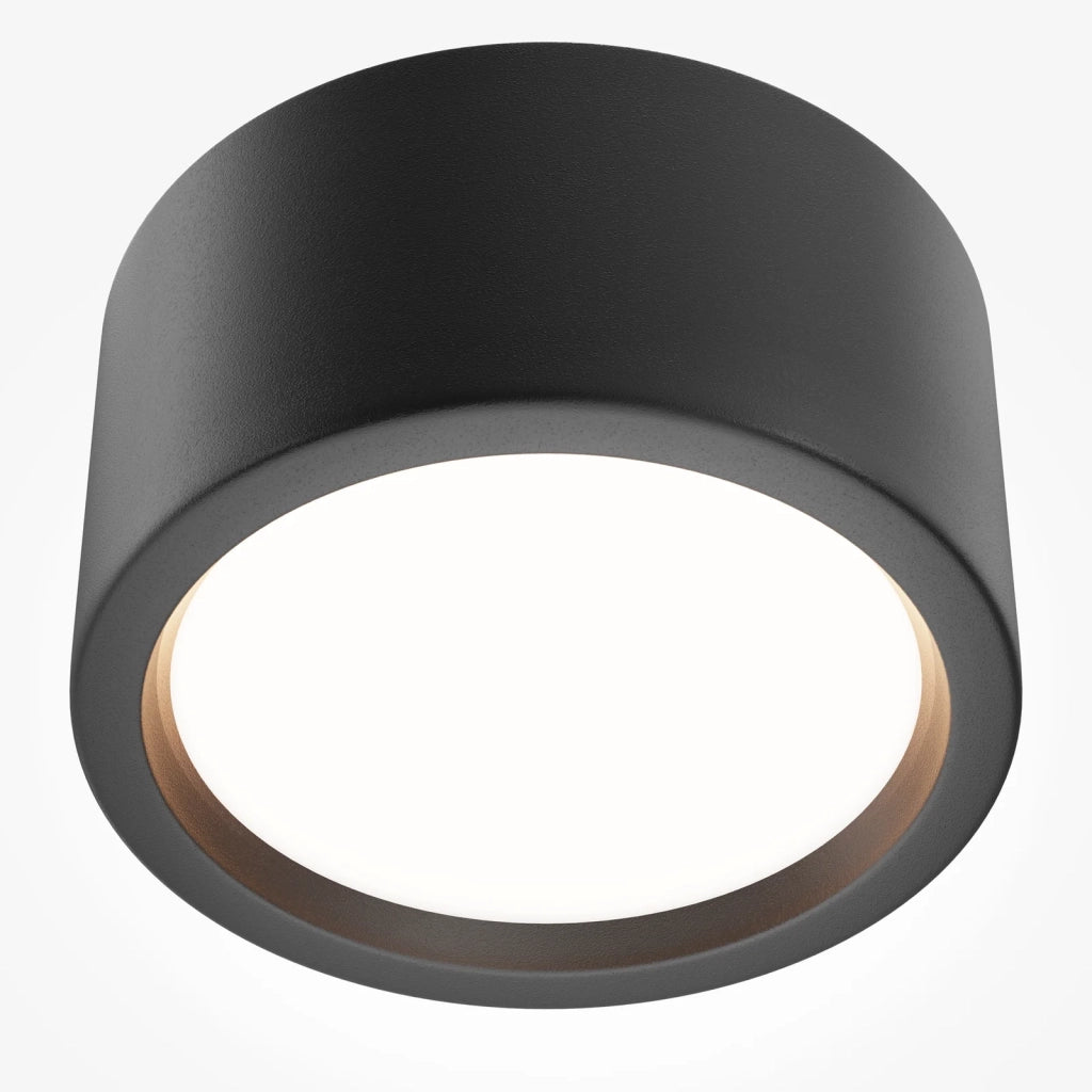 Maytoni Lampada da soffitto moderna Hydra 1 luce LED integrato nero alluminio