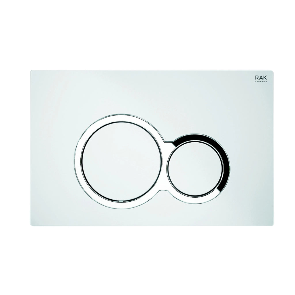 PLACCA DI COMANDO MOD. ROTONDA PER CASSETTA RAK ECOFIX- Bianco - Cromo- RAK- pezzi 1