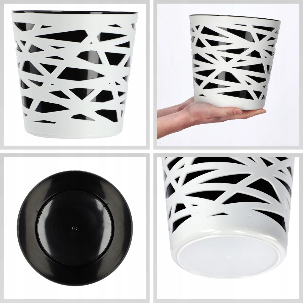 KADAX - Inserto in plastica per vaso di fiori e piante, 19 cm, nero