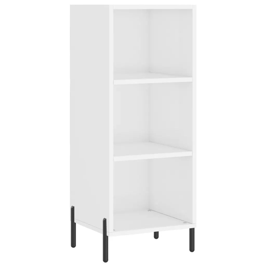 Credenza Bianco Lucido 34,5x32,5x90 cm in Legno Multistrato 828742