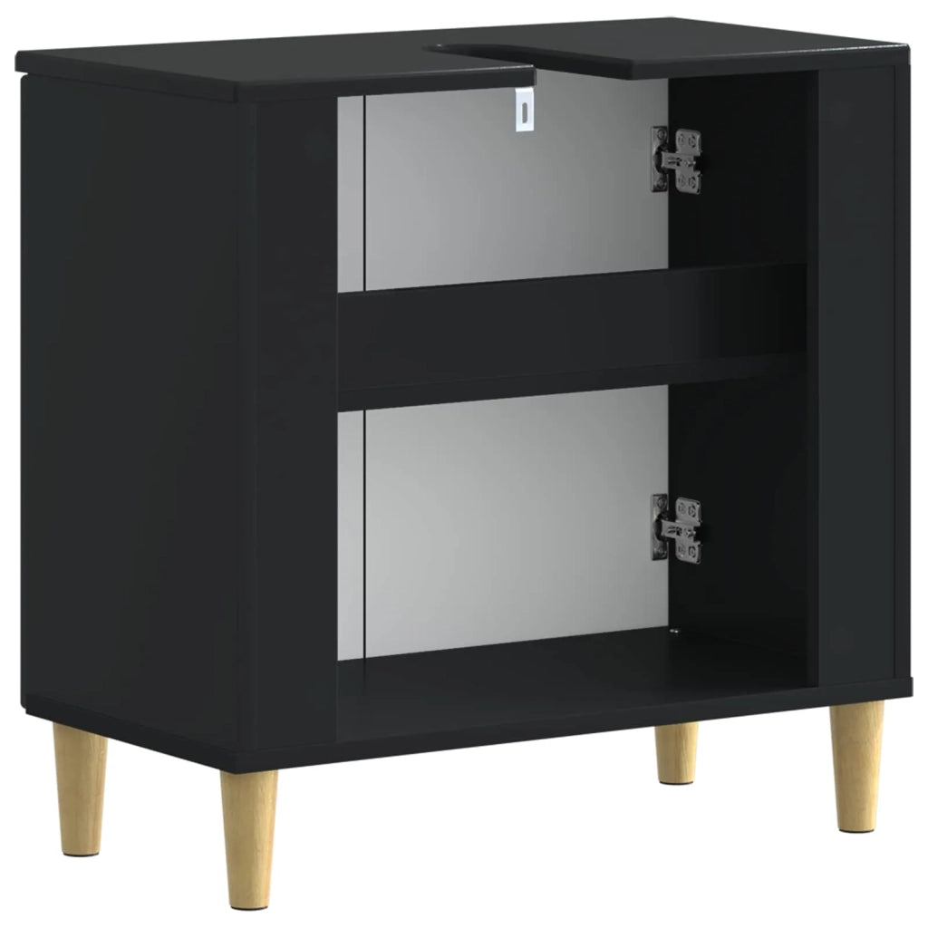 Armadio per Lavabo da Bagno DELFT Nero 59,5 x 31,5 x 59 cm 897006