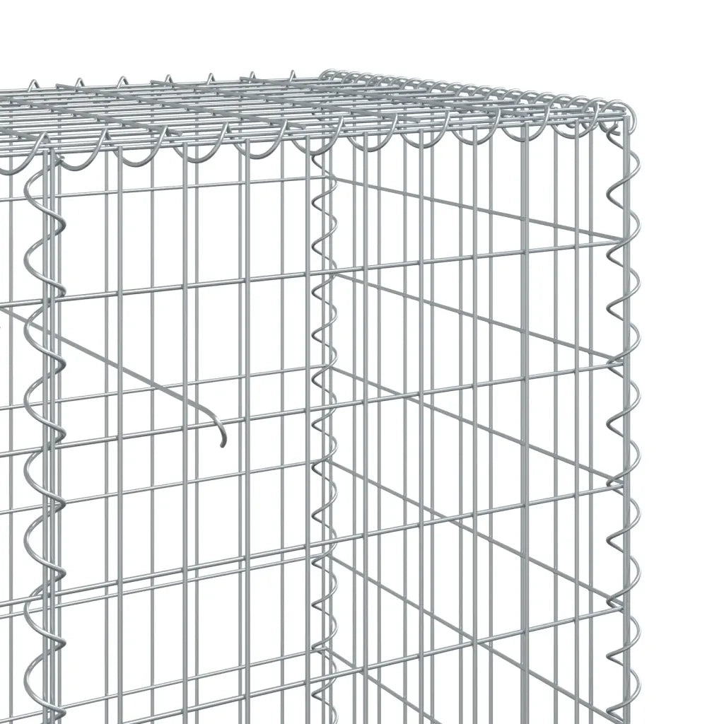 Cesto Gabbione con Copertura 1200x50x100 cm in Ferro Zincato 3295153