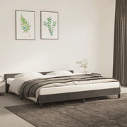 Giroletto senza Materasso-Struttura Letto Grigio Scuro 200x200 cm Velluto 921439