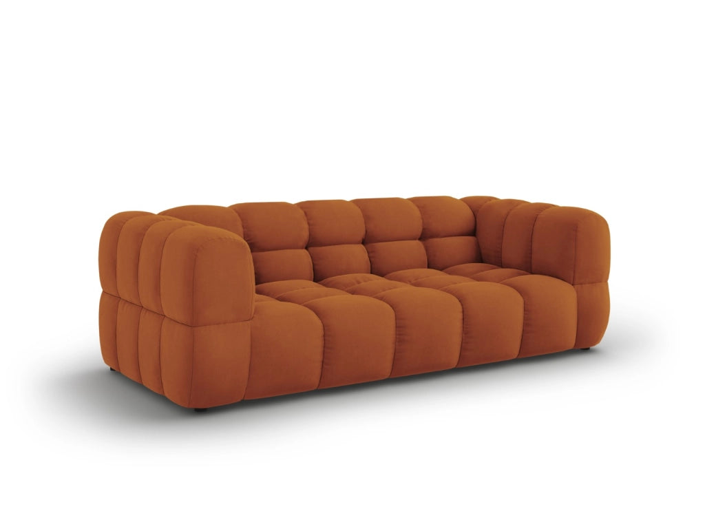 Cosmopolitan Design - Divano "Sky" 3 posti in velluto terracotta 