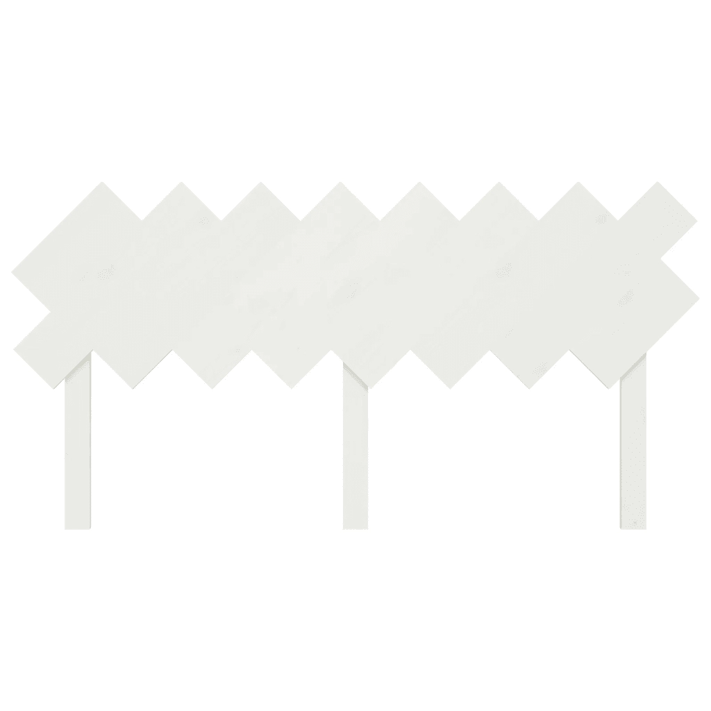 Testiera per Letto Bianca 159,5x3x80,5cm Legno Massello di Pino 819231