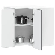 vidaXL Pensile da Cucina ad Angolo Porto Nero in Legno Multistrato