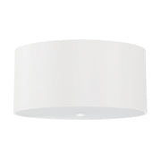 Lampada da soffitto a LED E27 a 5 luci della serie Otto 2BM, tessuto bianco, vetro e acciaio
