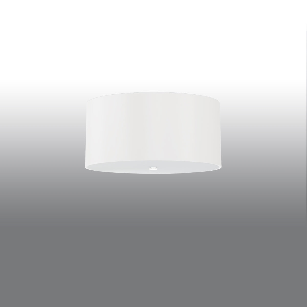 Lampada da soffitto a LED E27 a 5 luci della serie Otto 2BM, tessuto bianco, vetro e acciaio