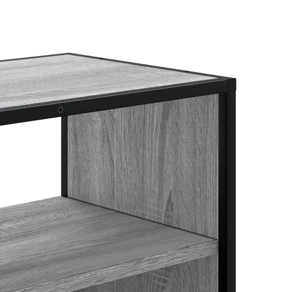 Mobile TV multimediale mensola TV credenza mobile TV sala da pranzo soggiorno camera da letto Sonoma 100 x 31 x 39,5 cm legno ingegnerizzato e metallo grigio 02_0028320