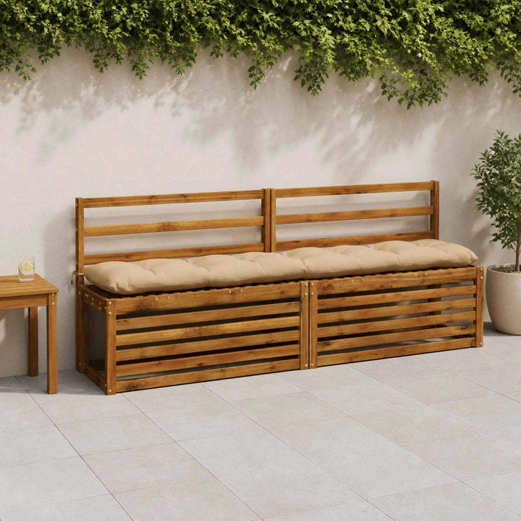 Cuscini per Panchina a 2 Pezzi VIANEN 100% Poliestere Sabbia 953239