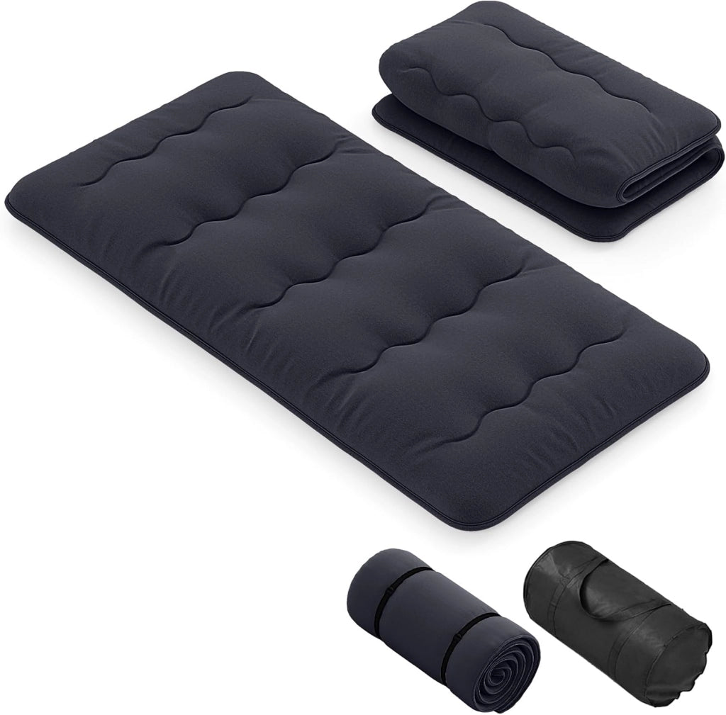 Materasso da pavimento 90 x 200 cm, Futon Giapponese, Tatami, pieghevole e portatile, con borsa per il trasporto e rivestimento rimovibile, per camera degli ospiti, camera da letto