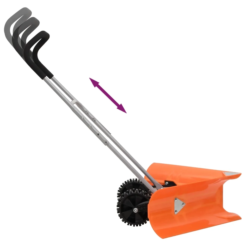 Pala da Neve Doppio Angolo Manico Allungabile Arancione Acciaio CFW4889058
