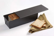 Stampo in acciaio verniciato a forma di pane, coperchio antiaderente 30 cm, colore antracite.