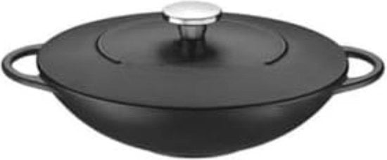 Wok 32 CM con Coperchio - Wok con Coperchio - Wok Induzione