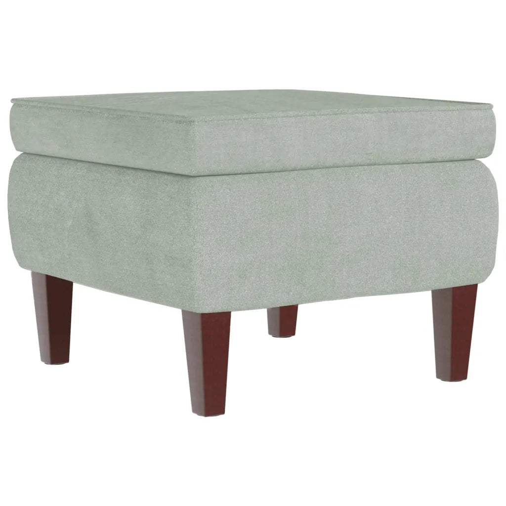 Sedia a dondolo con schienale alto in velluto grigio chiaro 3121230