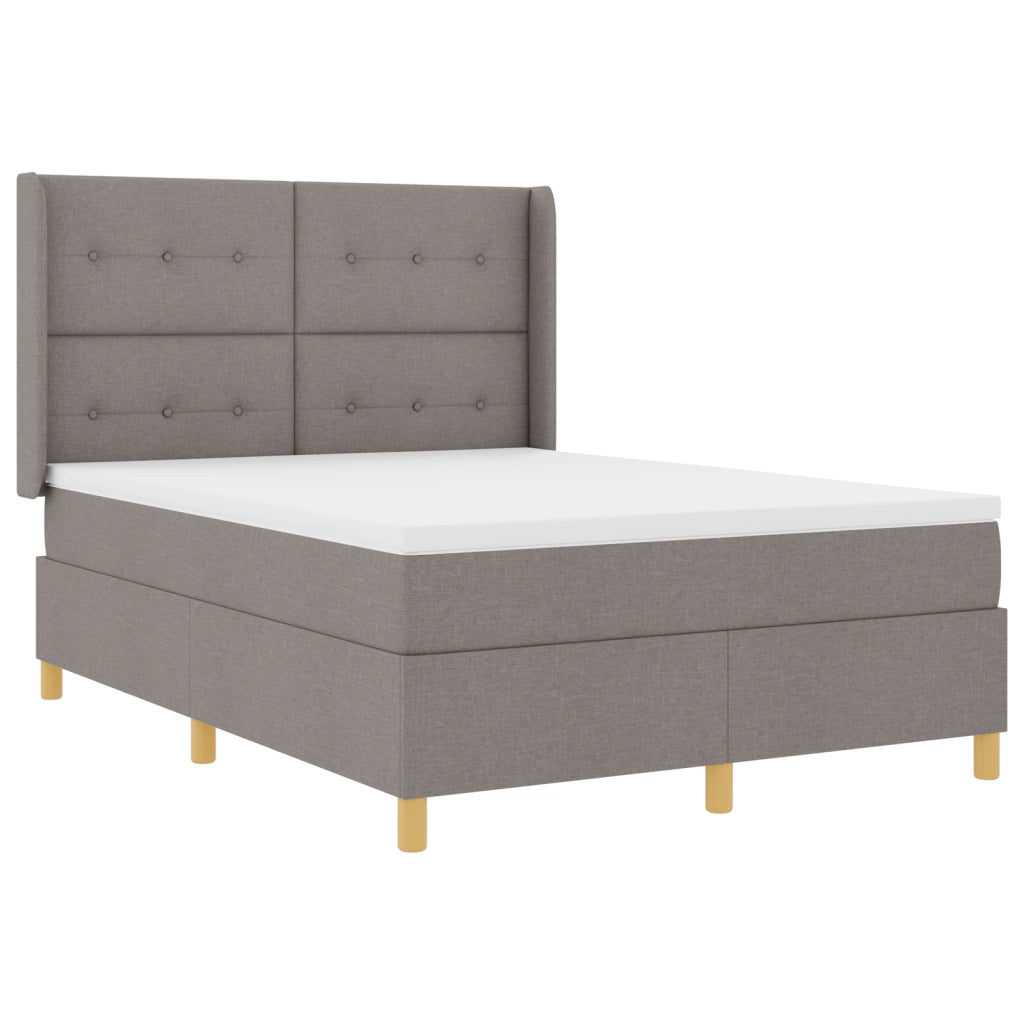Letto a molle con materasso vitaXL Tortora 160x200 cm Tessuto