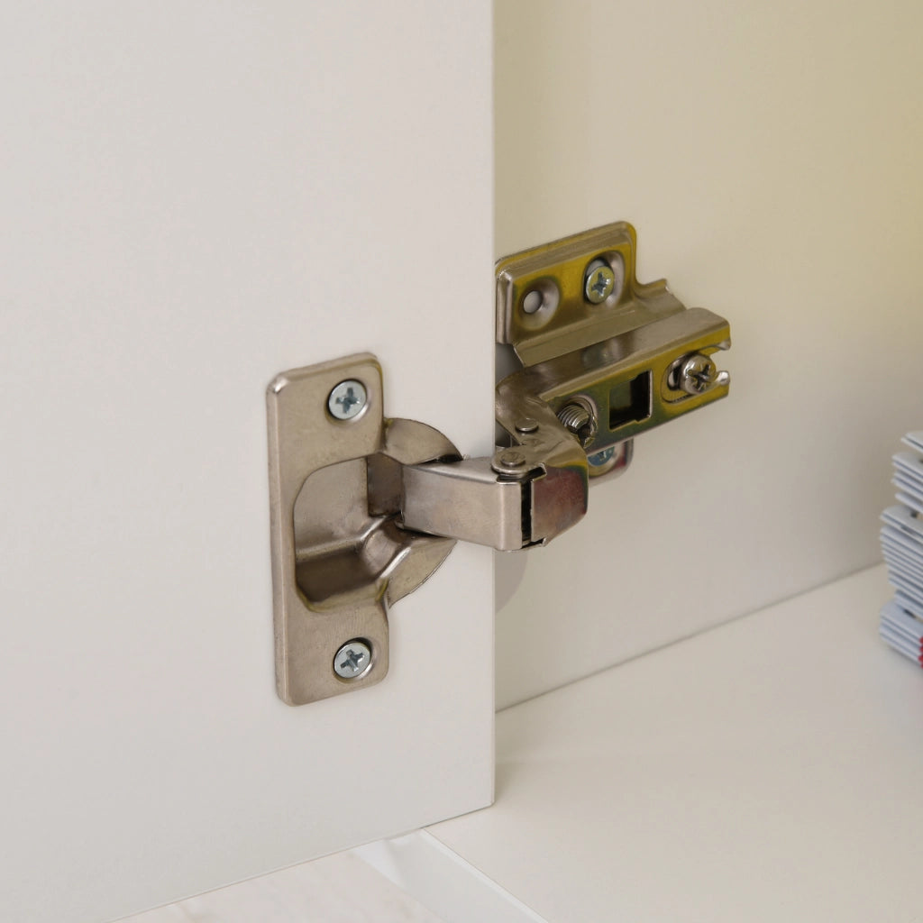 EasyComfort Schedario da Ufficio con Cassetto, Ruote a Freno e Ripiano Aperto, Cassettiera Ufficio con Serratura e 2 Chiavi per Lettera/Legale/Formato A4, Armadietto per Studio, 40x35x60cm, Bianco