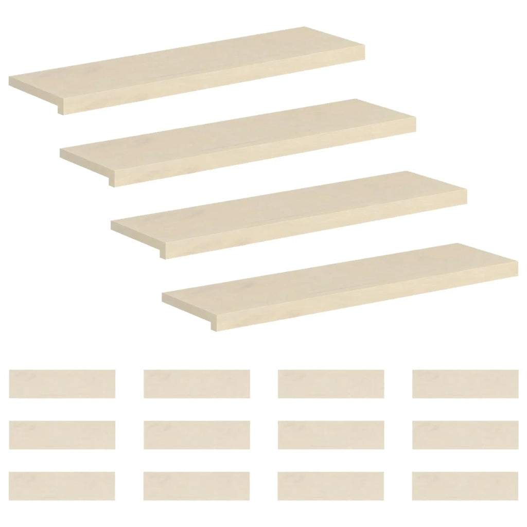 Gradini per Scale 16 pz 100 x 30 x 2 cm Bianco 3449462