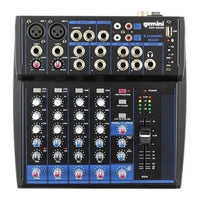 Mixer disc jockey gemini gem 08usb professional black