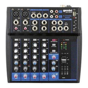 Mixer disc jockey gemini gem 08usb professional black