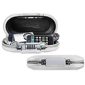 Master Lock 5900EURDWHT Cassetta di Sicurezza Portatile combinazione 4 cifre cavo 50 cm capacita' 0.7 L colore Bianco