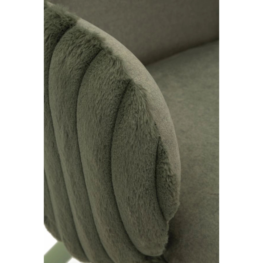 Set di 3 Pouf VKH888, Verde, Poliestere, 64x68x83 cm