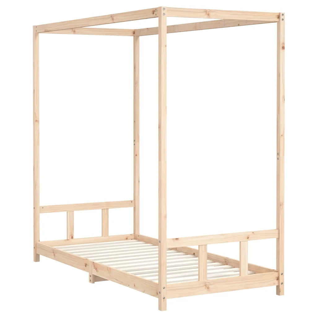 Giroletto per Bambini-Struttura Letto Bambini 90x200 cm in Legno Massello di Pino 590081