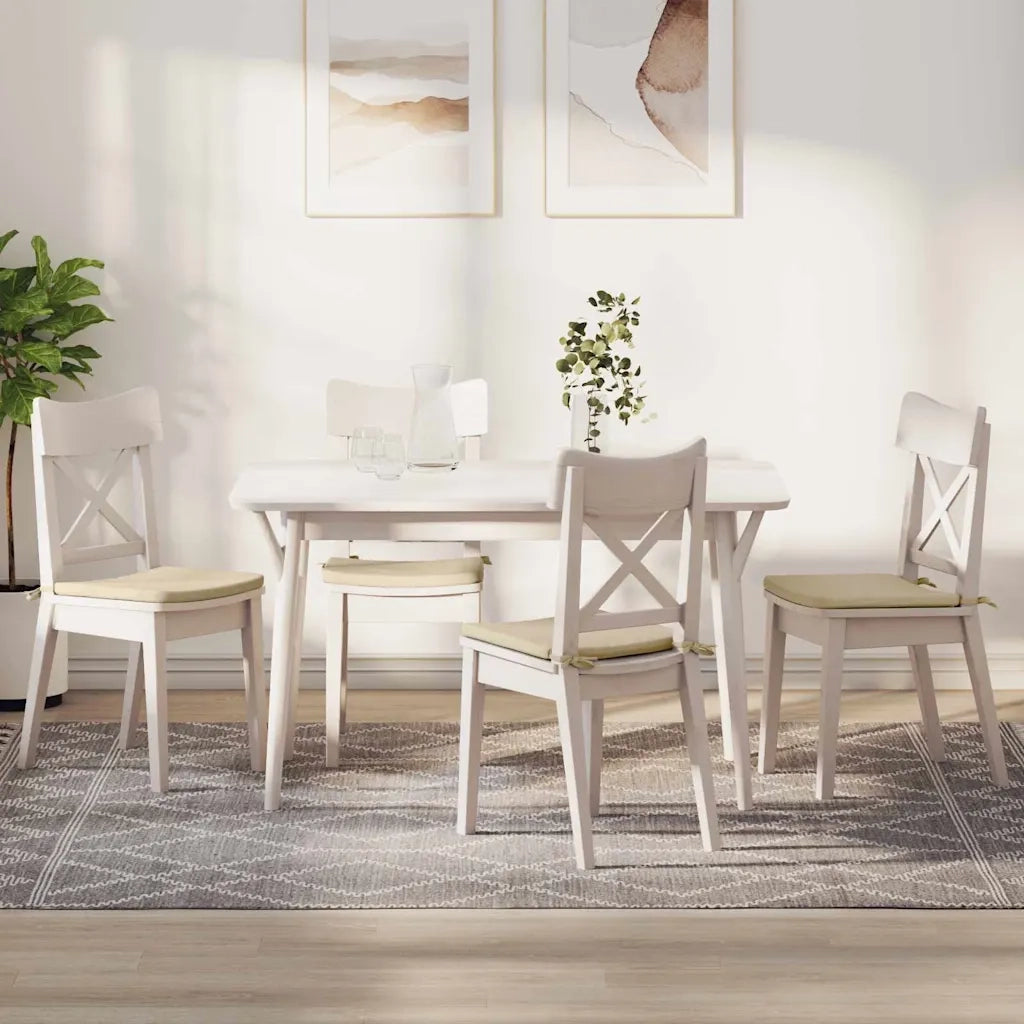 Cuscini per Seduta 4 pcs Crema 40 x 40 x 3 cm Tessuto 42015196